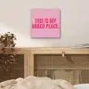 Tekst - Modern - Roze aluminium wit klein -sfeer3