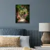 Doorkijk - Tropisch - Bloemen - Natuur poster papier klein -sfeer2