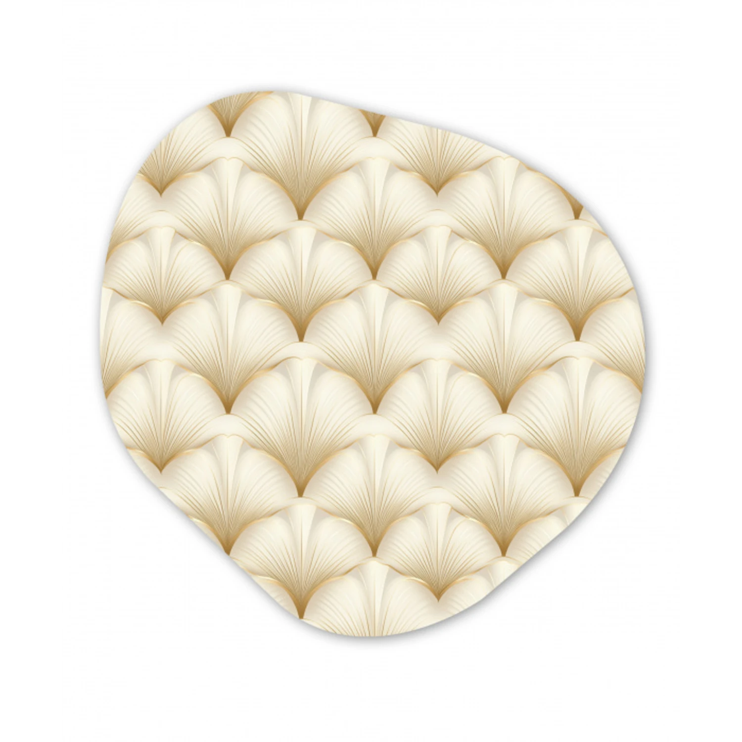 Waaier - Motief -  Goud Wandcirkel Organisch Forex 3mm klein 629 -3d