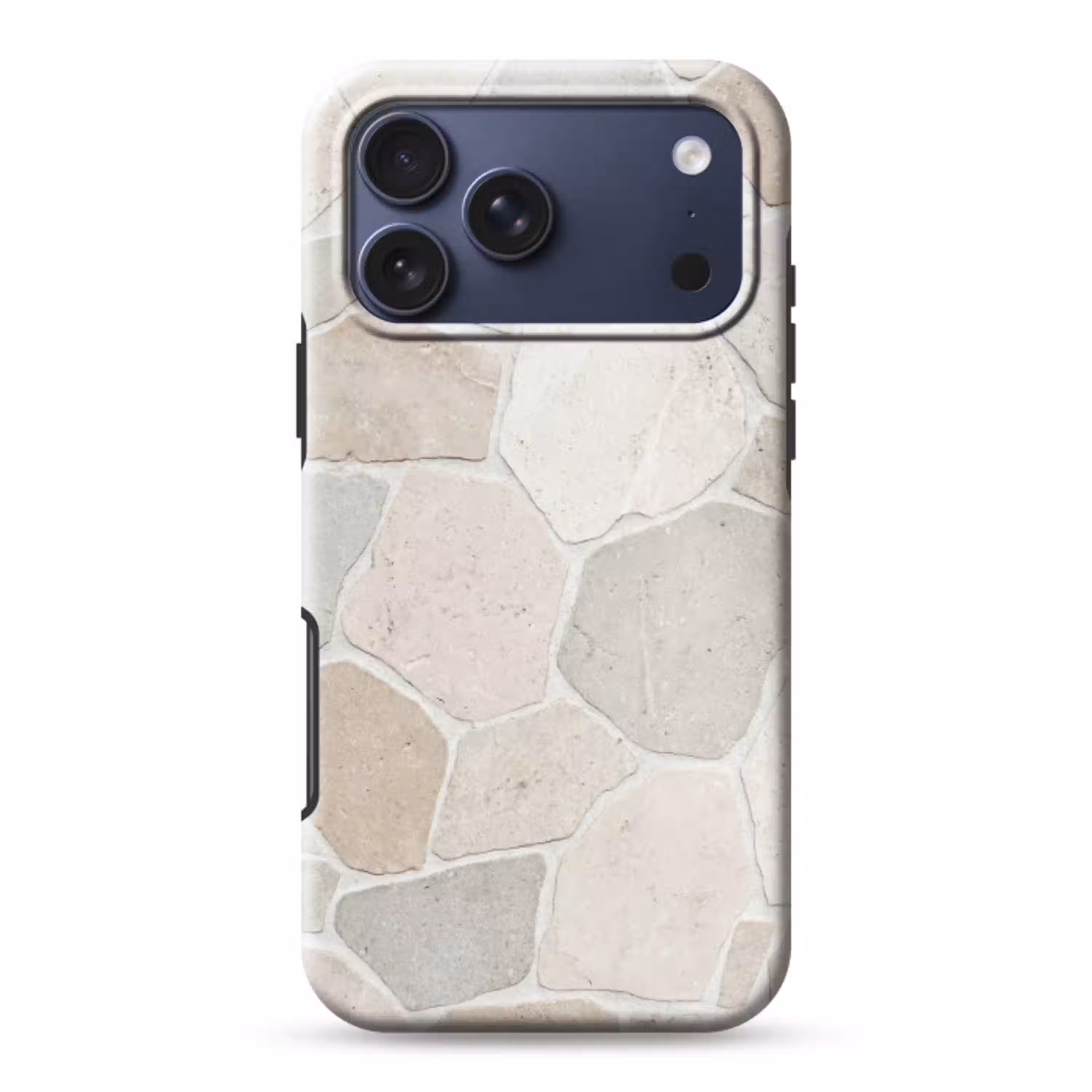 Steen - Patroon - Textuur - Beige Toughcase MagSafe Apple iPhone 17 Pro Max klein -3d