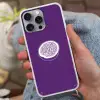 Passievrucht - Zaadjes - Paars - Minimalistisch Hoesje iPhone 16 Pro Max met koord klein -sfeer3
