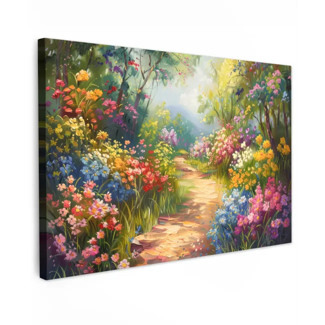 Buiten canvas - Natuur - Landschap - Bloemen - Kleurrijk
