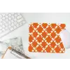 Oranje - Ruitpatroon - Wit muismat rubber klein 262 -witbureau