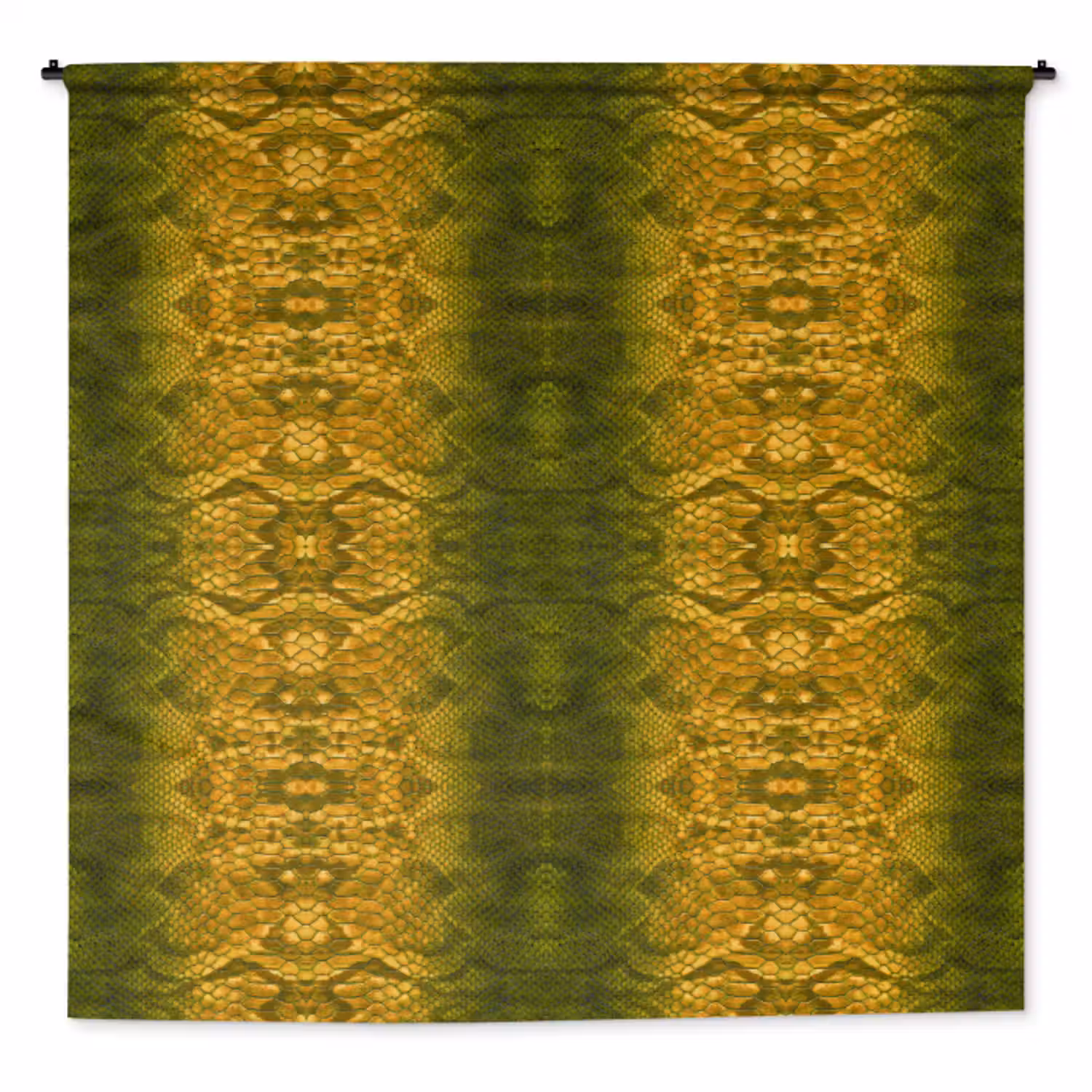 Wandkleed - Slang - Boa - Geel - Groen