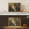 Aap - Boomstronk - Bruin Light Box met batterij (Wandlamp kind) middel -sfeer3_kind