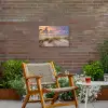 Zonsondergang - Duin - Strand - Planten - Zee Tuinposter op houten frame 2 cm dik klein -sfeer3