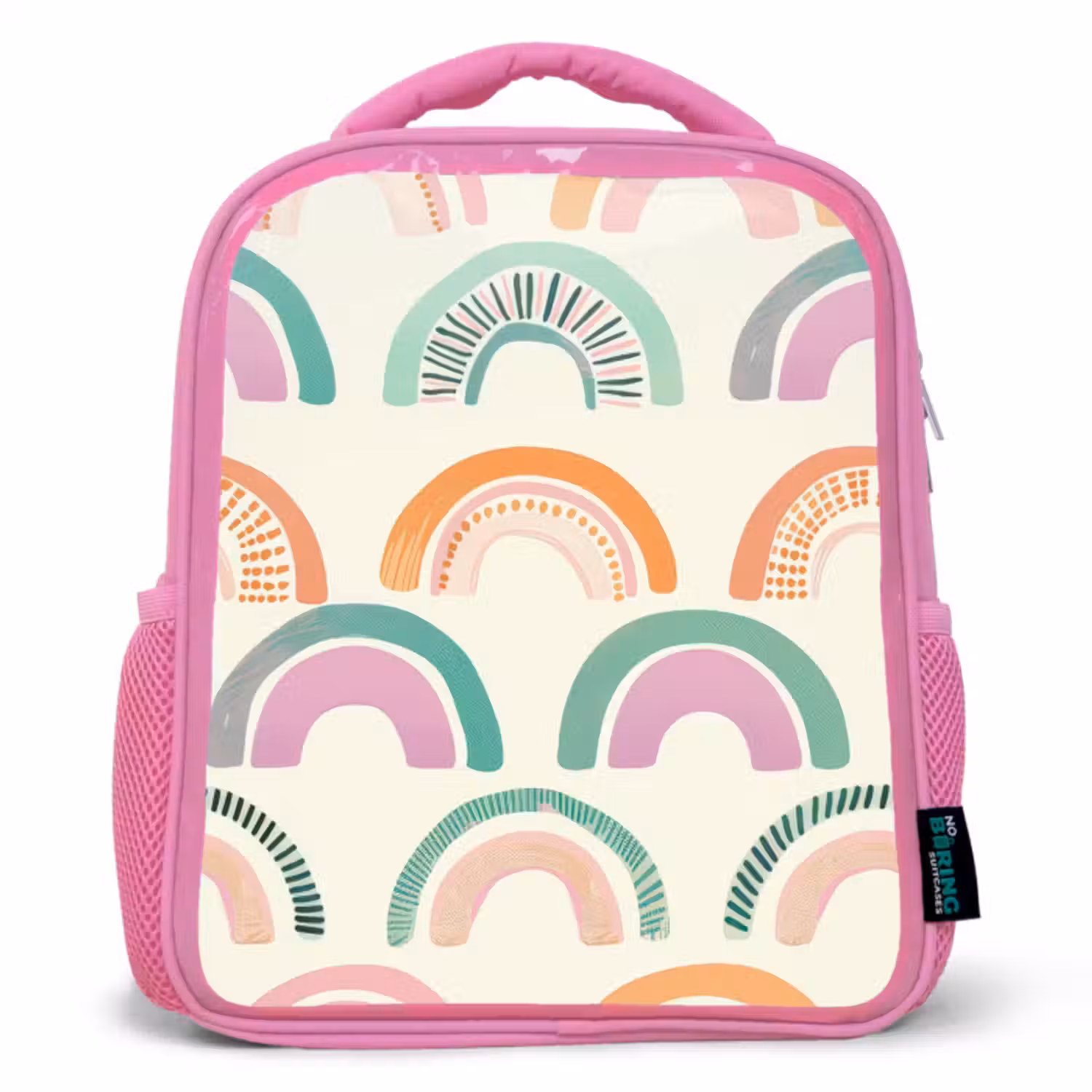 Rugzak kind - roze - Regenboog - Pastel - Patroon