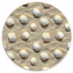 Schelpen - Zand - Maritiem Wandcirkel kunststof plaat 5mm dik klein 188 -3d