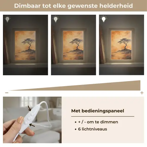 Boom - Landschap - Oranje Light Box met kabel (Tafellamp) klein -USP_dimbaarNL