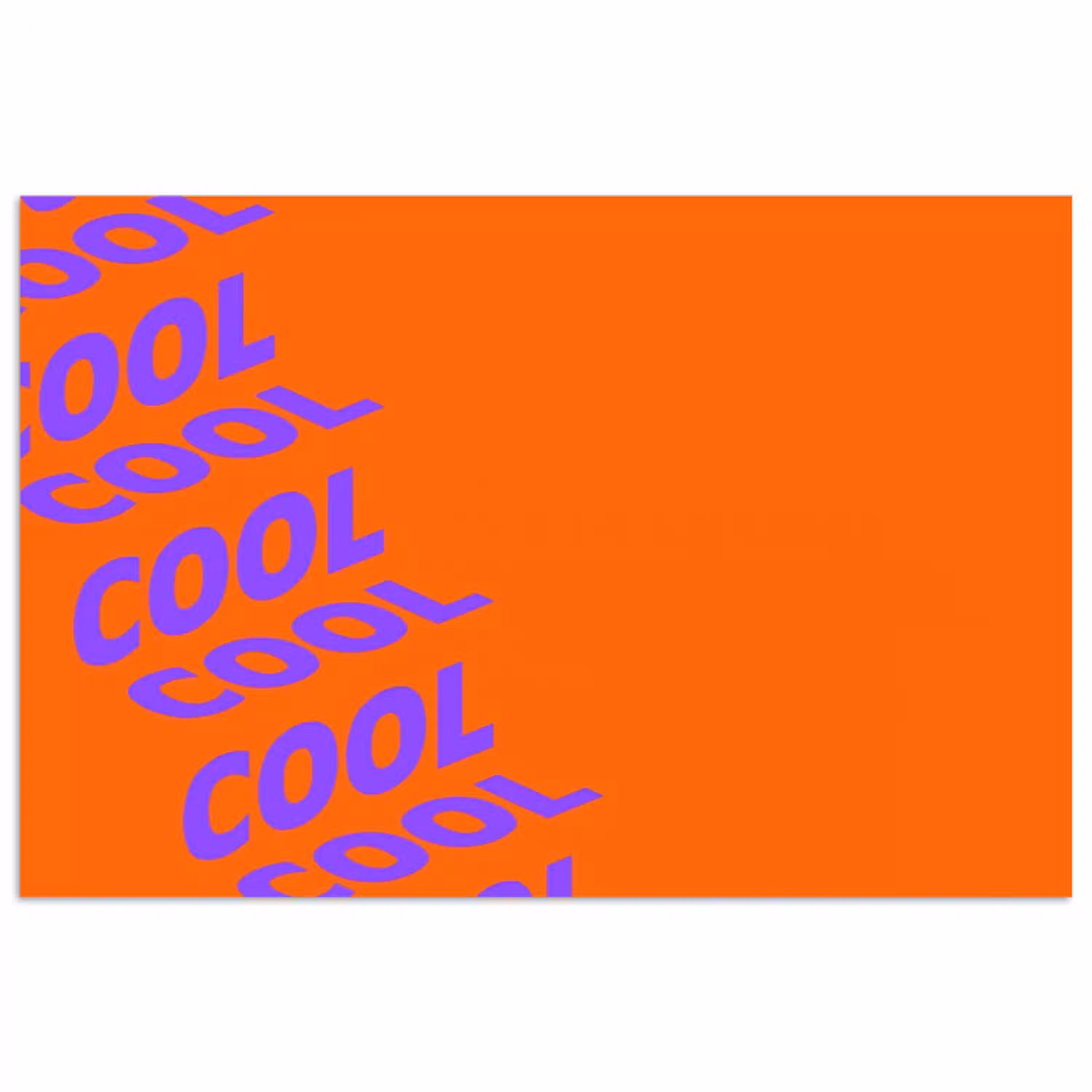 Cool - Paars - Oranje poster papier klein -3d
