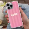 Roze - Gestreept - Belle Hoesje iPhone 16 Pro Max met koord klein -sfeer3