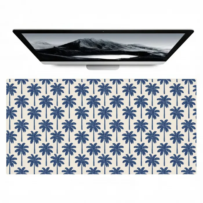 Symmetrisch - Palm - Blauw Muismat XXL klein 681 -zzz3d