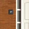 Donker steen - Traditioneel Naambord Vierkant klein -sfeer3-XS
