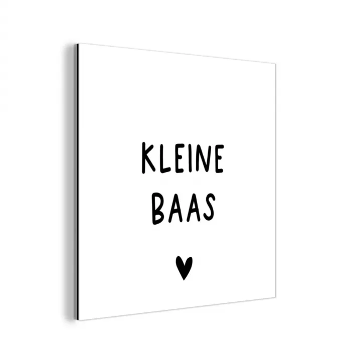 Spreuken - Kleine baas - Quotes aluminium wit klein -3d