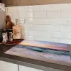 Pastelkleurige Zee bij Avondlicht Inductie beschermer vinyl 3mm klein -sfeer3
