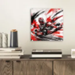 Kart - Coureur - Snelheid - Rood plexiglas 5mm klein -sfeer1