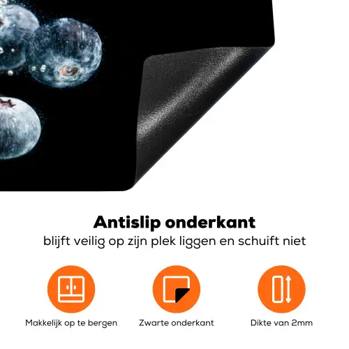 Blauwe Bessen Ballet Onderwater Inductie beschermer vinyl 3mm klein -zzzzzzz-td-onderkant