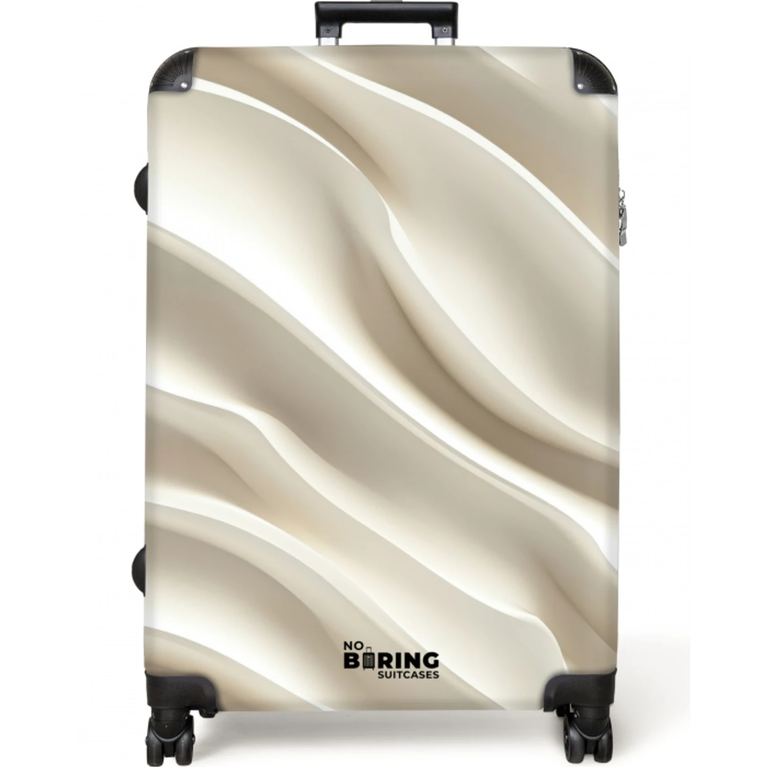 Diagonaal - Golven - Crème NBS - Large koffer - Volwassenen Unisex groot -zzzzzzzzkaufland2