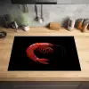 Garnaal - Rood - Dieren Inductie beschermer vinyl 3mm klein -sfeer5