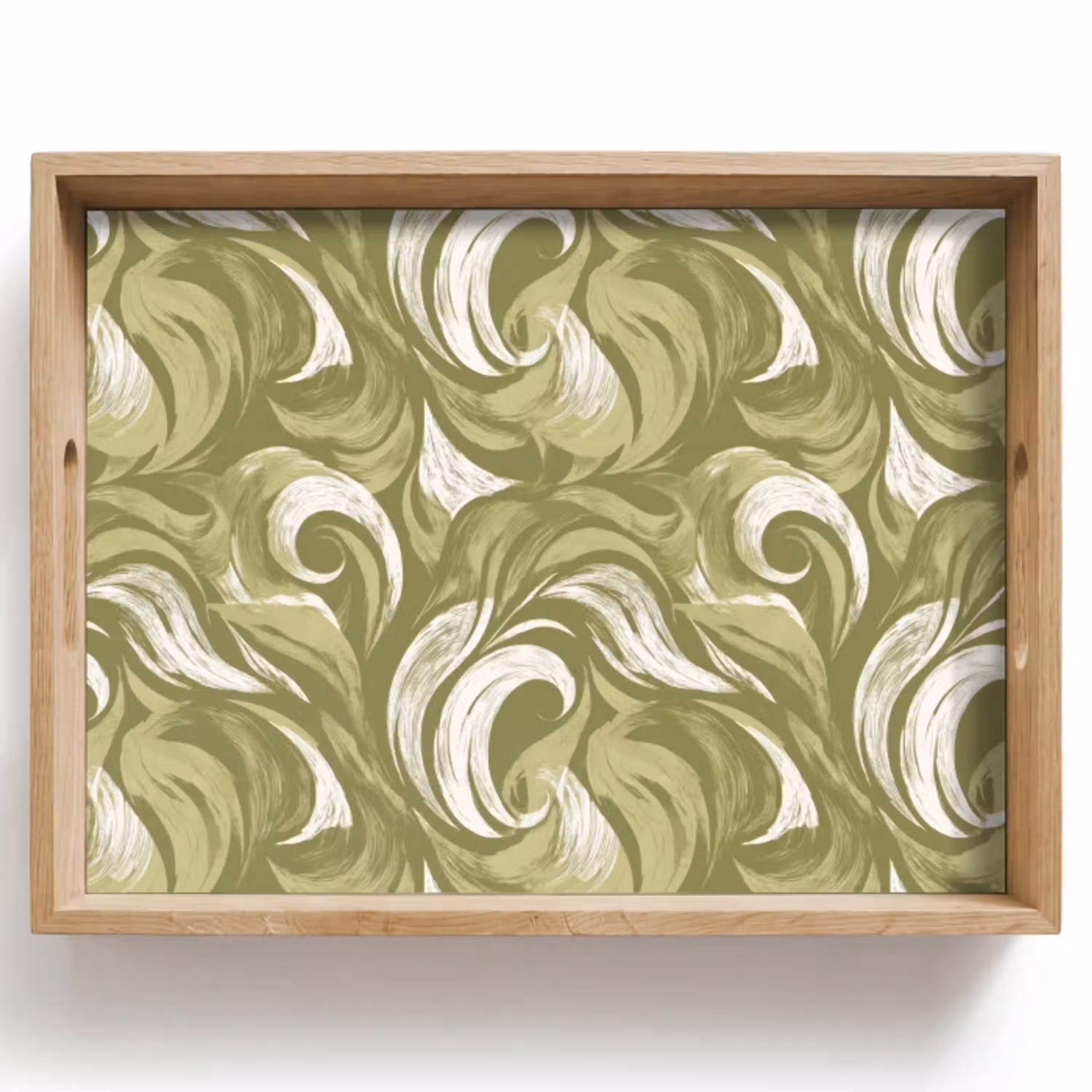 Abstract - Textuur - Groen Dienblad Rechthoek middel 911 -z3d_shopping