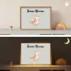 Bloemen - Blauw - Stippen - Dino Light Box met batterij (Wandlamp kind) middel -sfeer3_kind