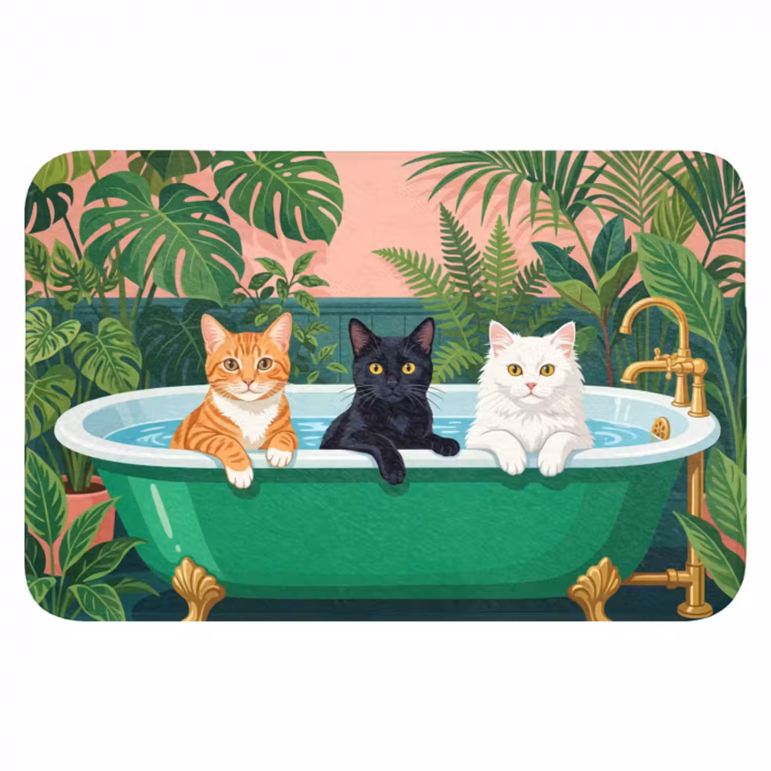 Badmat - Badkamer - Kattenparade - Kleurrijk