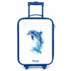 Springende blauwe dolfijn Kinderkoffer - Blauw klein -zz3dotto