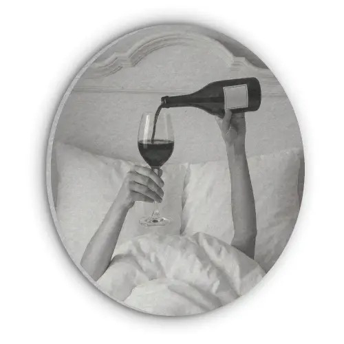 Lakens - Armen - Wijn - Glas Akoestische PET Vilt - Rond klein -3d