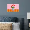 Tulpen - Roze - Vaas poster papier klein -sfeer2