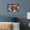 Kerstman - Dorp - Hert - Donker poster papier klein -sfeer2