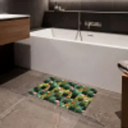 Katten - Bloemen - Kleurrijk Badmat klein 997 -sfeer3