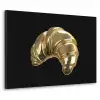 Croissant - Brood - Goud - Zwart Textielframe - compleet frame klein -3d
