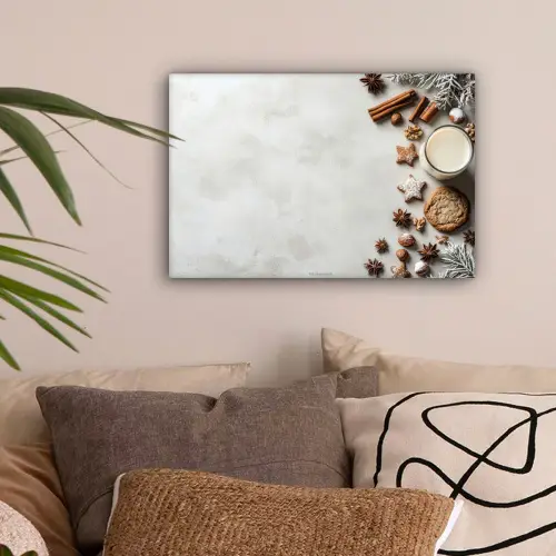 Winter - Kerst - Specerijen - Wit canvas 2cm klein -sfeer1