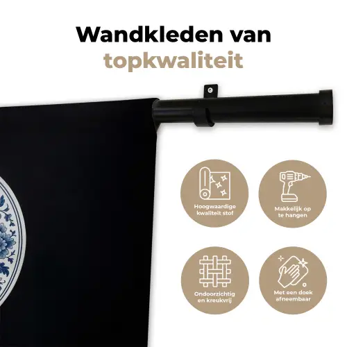 Vinyl - LP - Delfts Blauw - Muziek Wandkleed katoen klein -sfeer2