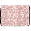 Doolhofpatroon - Roze - Wit - Abstract laptophoes neopreen klein 279 -zkaufland3dotto