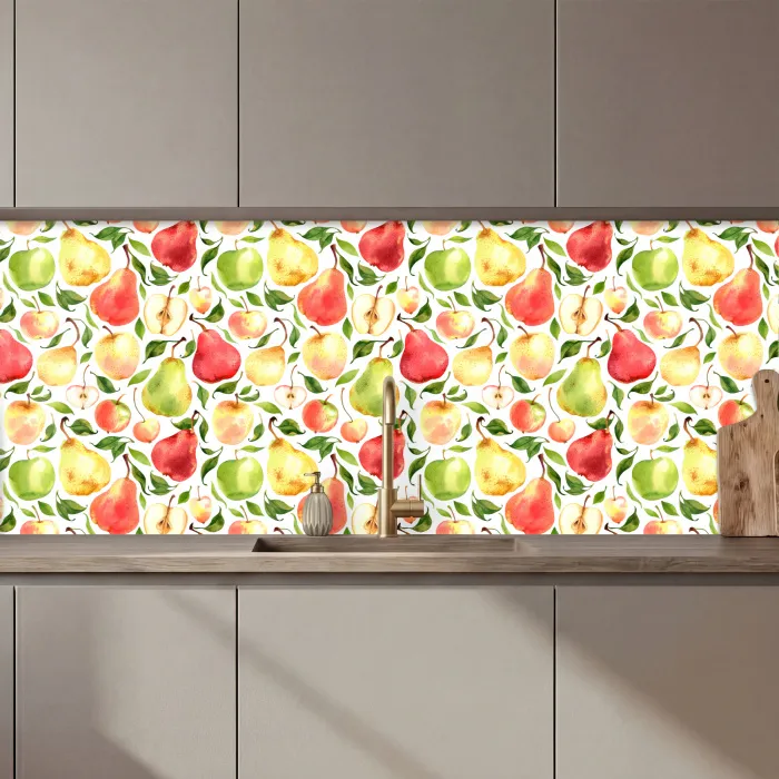 Patroon - Appels - Peren keuken achterwand 2 middel 871 zz_3dshopping