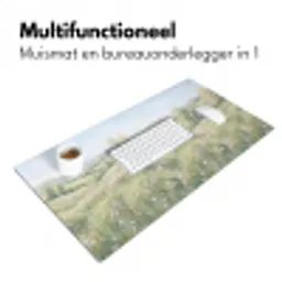 Bloemen veld - Bloemen - Groen Muismat XXL klein -sfeer4