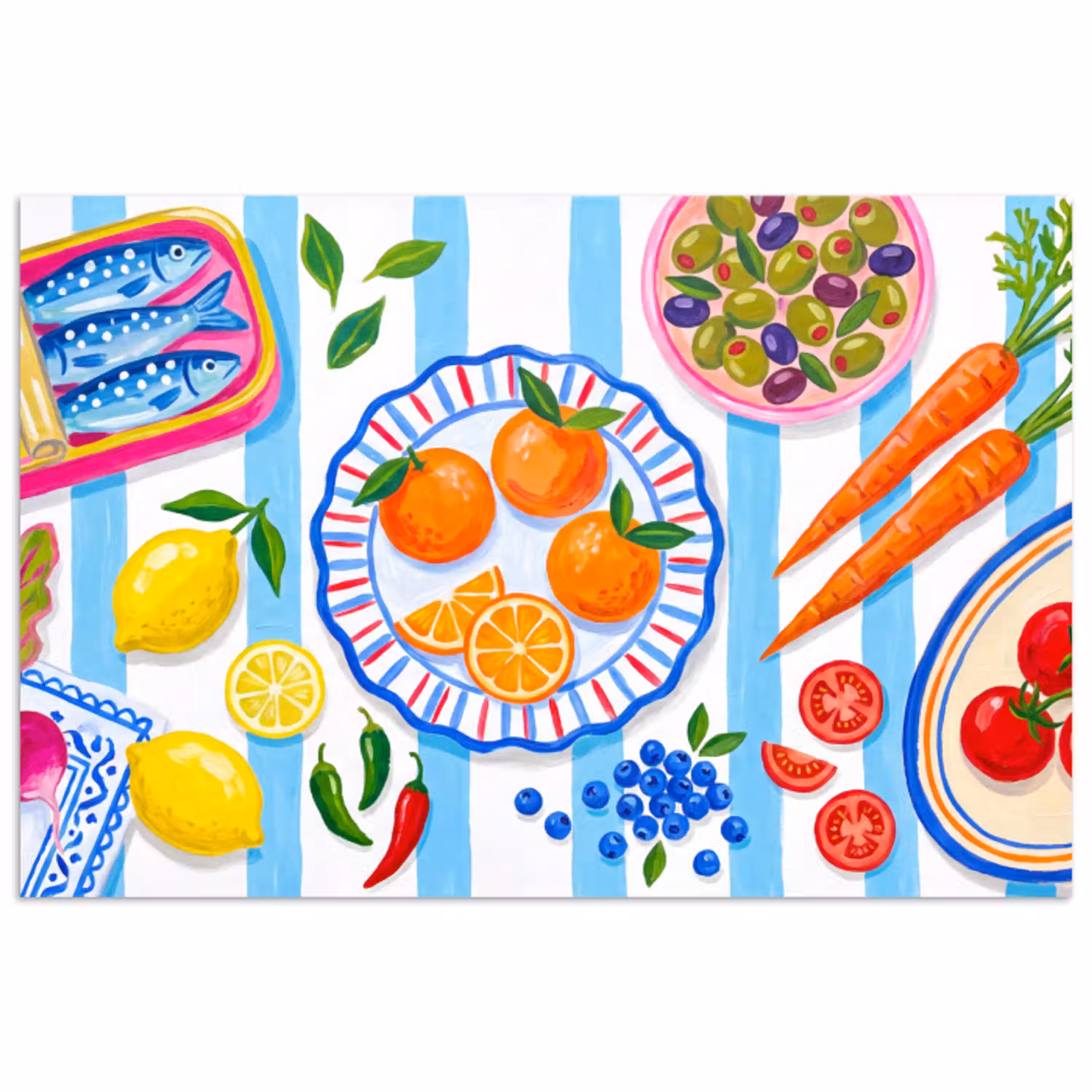 Eten - Vers - Illustratie poster papier klein -3d
