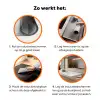 Marmer - Steen - Wit - Luxe - Marmerlook Inductie beschermer vinyl 3mm klein -zzzzzzz-td-werking