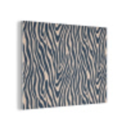 Zebra - Patroon - Blauw - Beige PET vilt klein 837 -3d
