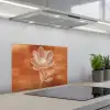 Bloem - Minimalistisch - Wit keuken achterwand spatscherm klein -3d_schuin