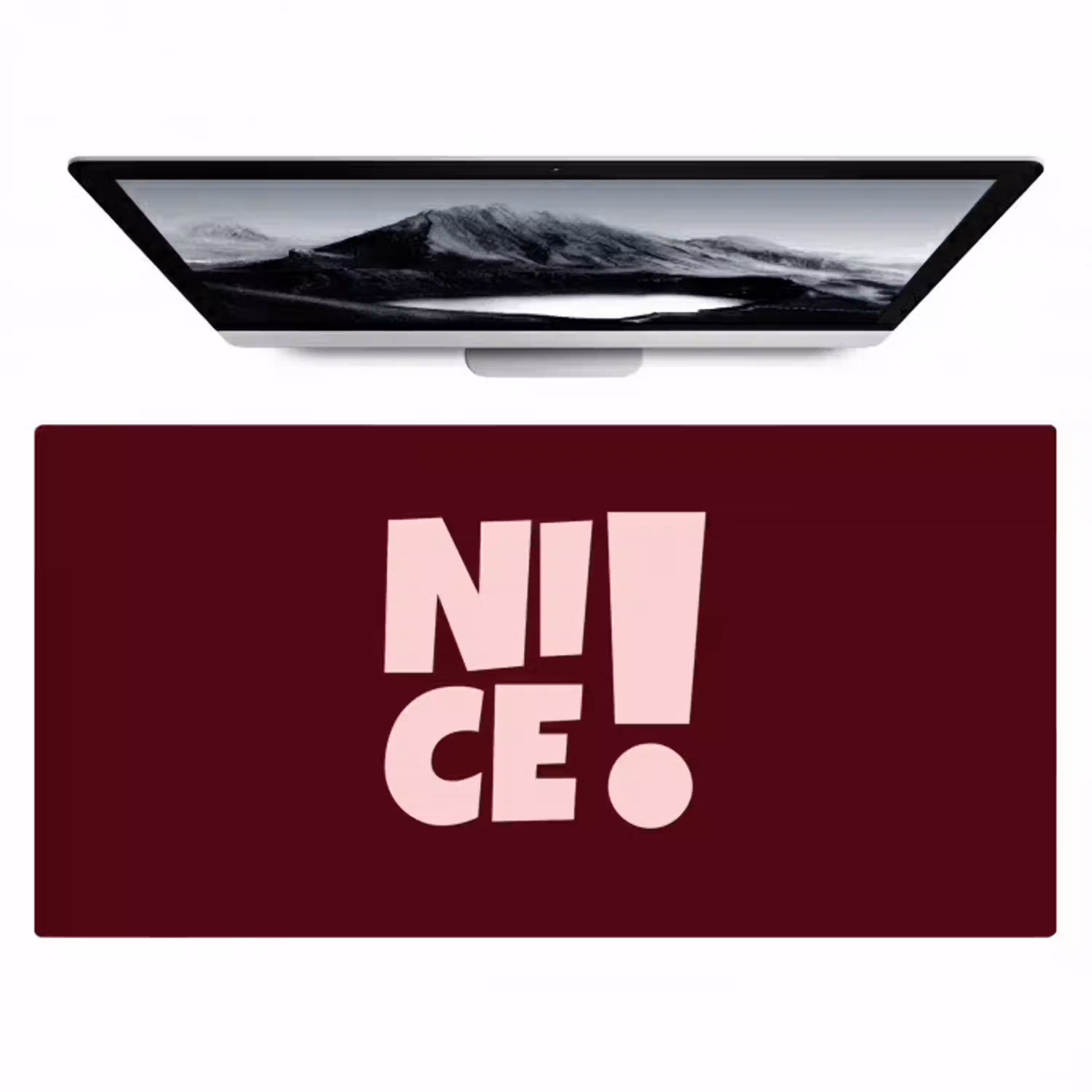 Nice - Uitroepteken - Rood Muismat XXL klein -zzz3d