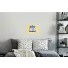 Eieren - Doos - Minimalistisch - Blauw Muursticker klein -slaapkamer