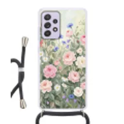 Bloemen - Tuin - Natuur - Kleurrijk Hoesje Samsung Galaxy A52 5G met koord klein -3d