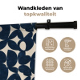 Modern - Geometrisch - Blauw Wandkleed katoen klein 269 -sfeer2