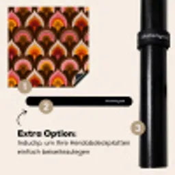Patroon - Retro - Kleurrijk Inductie beschermer vinyl 3mm middel 274 -zzzzzzz-induclip_DE
