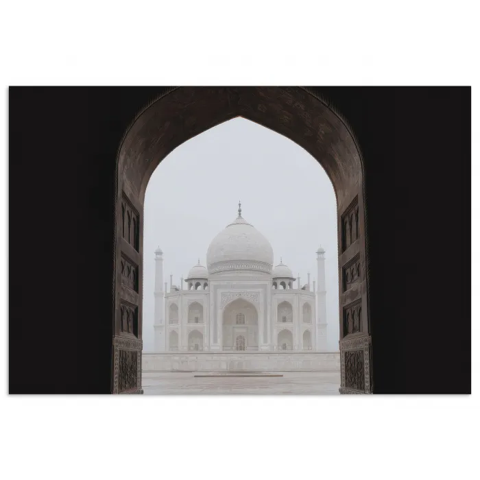 Donkere poort - Symmetrische koepel - Minaretten poster papier klein -3d
