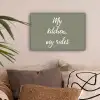 My kitchen, my rules - Spreuken - Quotes canvas 2cm klein -sfeer1