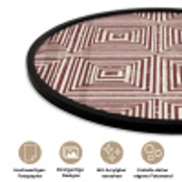 Geometrisch - Patroon - Rood Fotolijst rond zonder passe partout klein 856 -closeup_DE