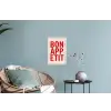 Blokletters - Rood - Kartelrand Muursticker klein -plant